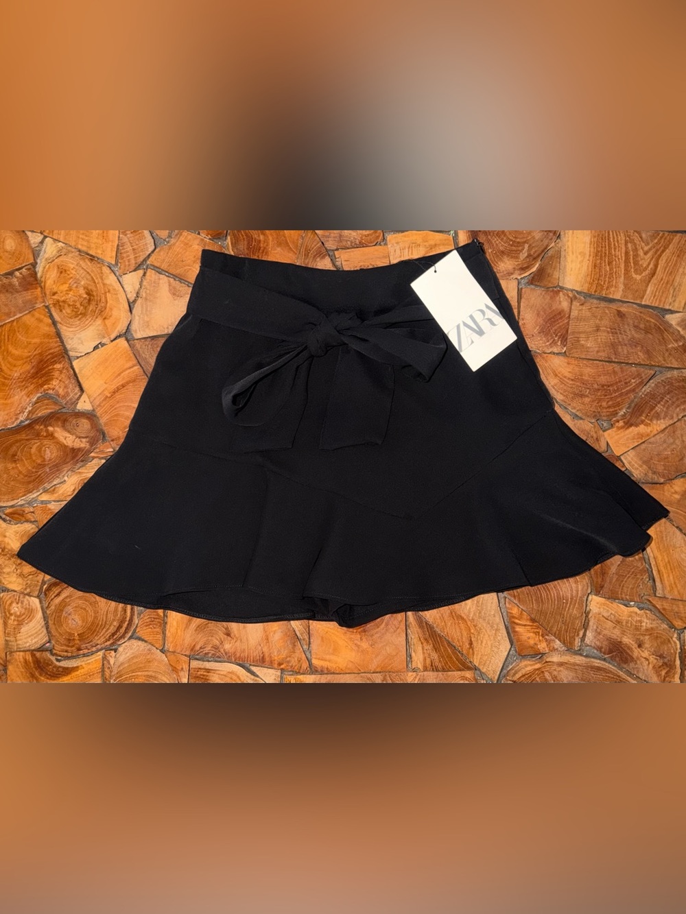 NWT Zara Skort High-Waist Tie XS